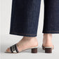 White Millefiori Motif Dway Heeled Slide