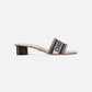 White Millefiori Motif Dway Heeled Slide